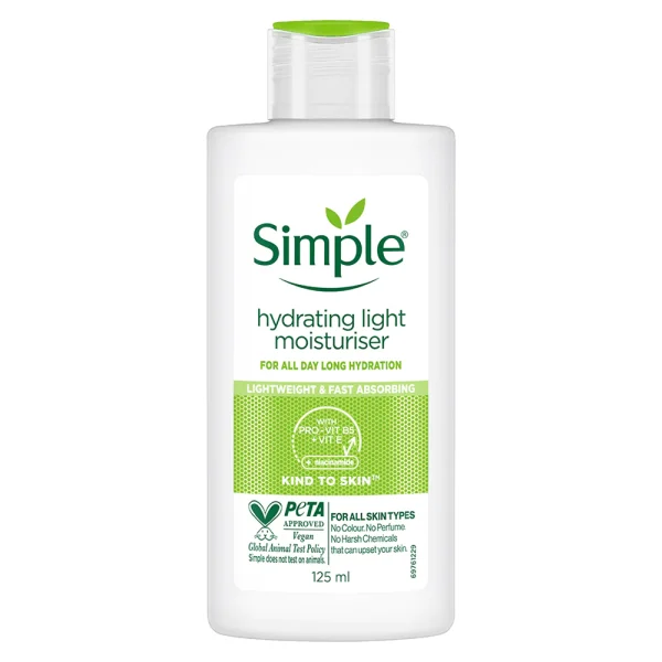 آبرسان و مرطوب کننده لایت سیمپل hydrating light moisturizer مخصوص پوست چرب و مختلط 125 میل
