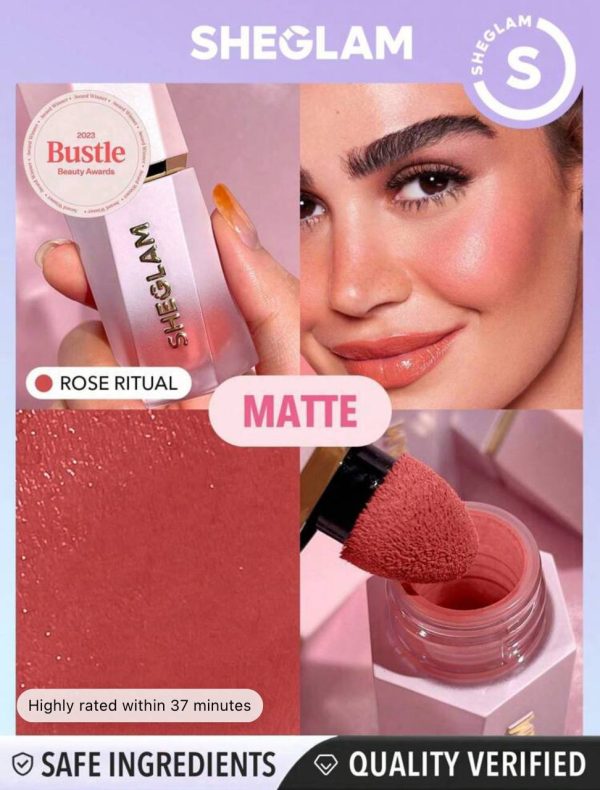 رژگونه مایع مات شیگلم Sheglam color bloom blush - Image 5