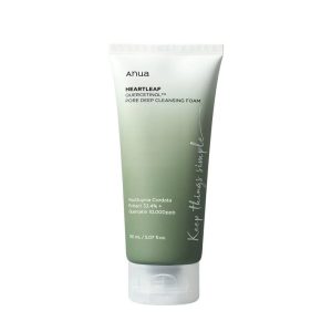 فوم شوینده درمان منافذ باز پوست آنوا Anua Heartleaf Quercetinol Pore Deep Cleansing Foam | حجم 150 میل