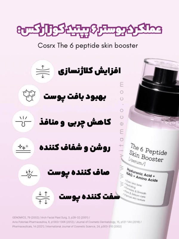 بوستر سرم 6 پپتید کوزارکس Cosrx The 6 peptide skin booster serum حجم ۱۰۰ میل - Image 4