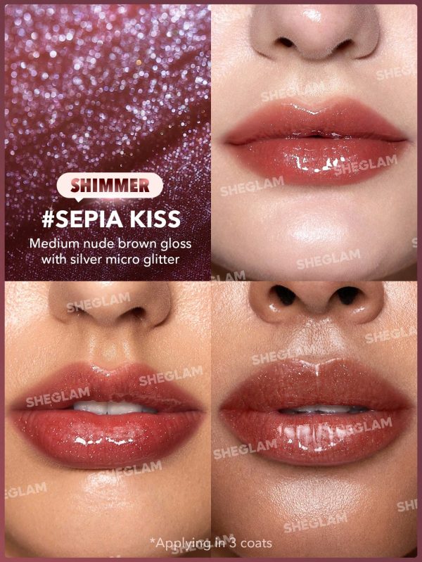 لیپ پلامپر شیمر شیگلم | لیپ پلامپر شاین | Sheglam Pout-Perfect Shimmer Lip Plumper - Image 4