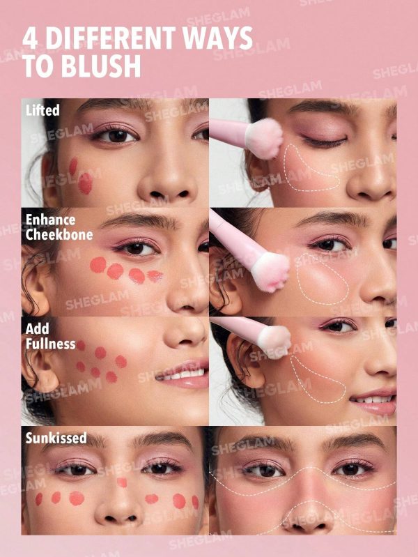 براش رژگونه پنجه گربه ای شیگلم sheglam Color Bloom Liquid Blush Brush - Image 5