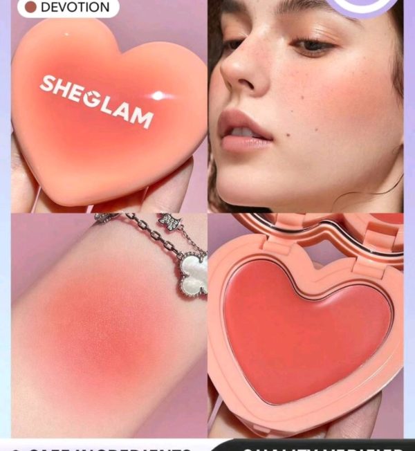 رژگونه کرمی قلبی شیگلم Sheglam Playing Cupid Cream Blush - Image 6