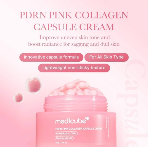 کرم کپسولی کلاژن PDRN مدی کیوب Medicube PDRN Pink Collagen Capsule Cream - Image 8